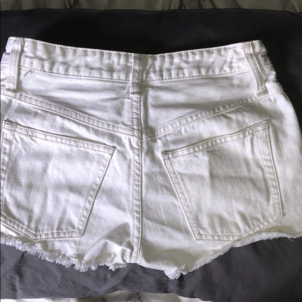 Free people white denim shorts